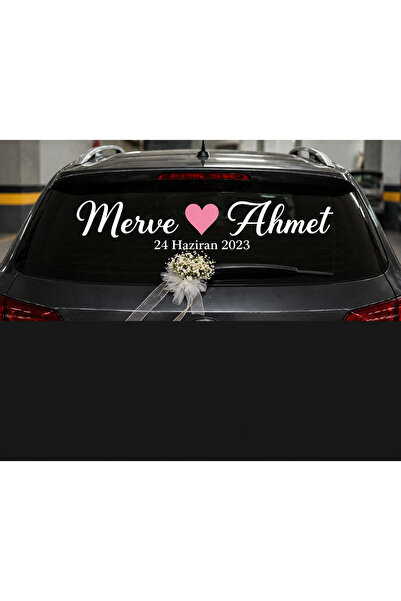 UAStudio Düğün gelin arabası sticker aksesuar araç yazısı