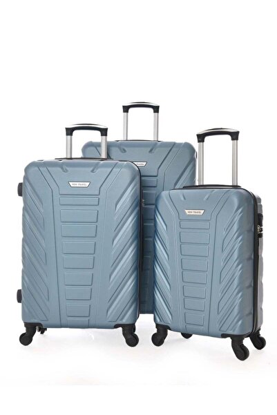 New Travel 4 Wheels Set of 3 Trolley Bags, Hard Case ABS, 360º Wheeling Carry...