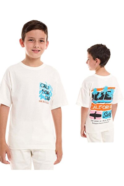 Victor and Jane Boys Oversized T-shirt Short sleeve - Offwhite