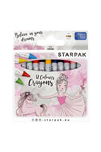 Starpak Set creioane cerate Starpak, Balerina, 12 culori