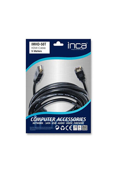 Universal كابل HDMI ذهبي ثلاثي الأبعاد INCA IMHD-50T 5MT 1.4V
