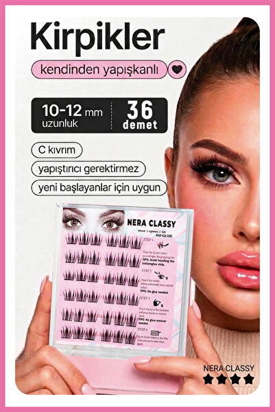 Nera Classy Kutulu Kendinden Yapışkanlı Takma Kirpik - Tekrar Tekrar Kullanıl...