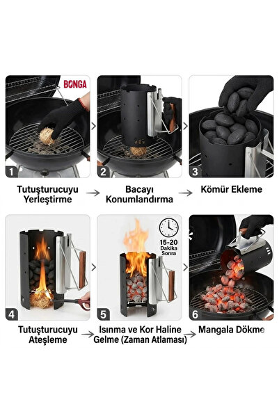 BONGA Briket Yumurta Kömür - 10 kg + Hediye 10 Adet Kömür Tutuşturucu
