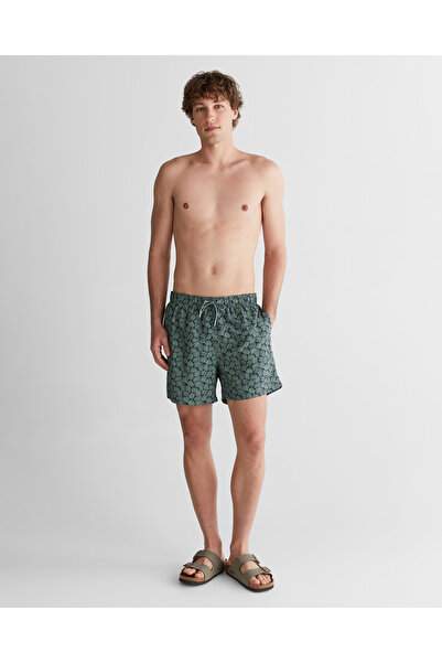 Gant Erkek Lacivert Regular Fit Desenli Deniz Şortu