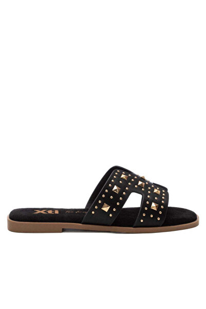XTI Γυναικεία Σανδάλια Luxury Slides Μαύρα 144016