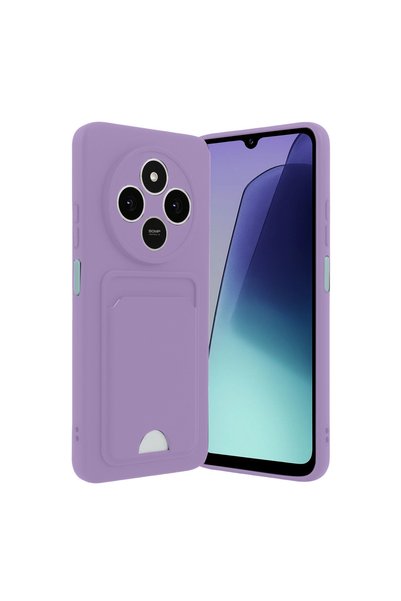 TheGencoo Xiaomi Redmi 14C Kelvin Silicone with Business Card Holder - Lilac