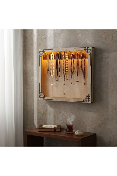 Grafiza Ahşap Led Işıklı Tespih Standı - 40 x 35 cm - Sonomo