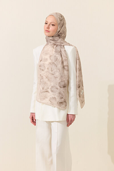 cs camellia scarf Șal Tulip Kraş - Bej