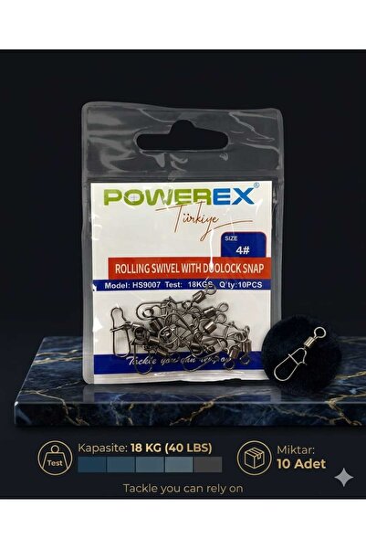 Av Deposu Powerex HS9007 14 No. Kilitli Klipsli Fırdöndü 10lu Paket