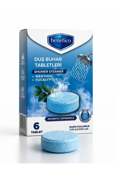 BENEFICO Mentol ve Okaliptus Özlü Duş Buhar Tableti