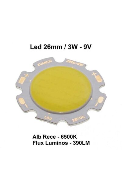 Stef's Cat LED COB 26mm, Putere 3W,
