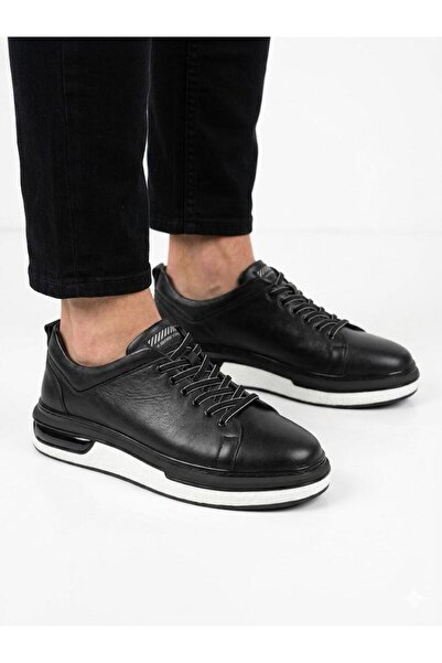 Lütfi Men's Genuine Leather Orthopedic Sole Casual Sneaker Shoes