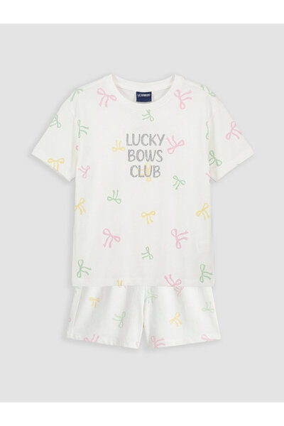 LC Waikiki Set de pijamale scurte imprimate pentru fete