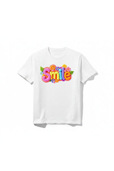URBANTRENDSTORE Smile unisex ležerna letnja majica za biciklizam, okrugli izr...