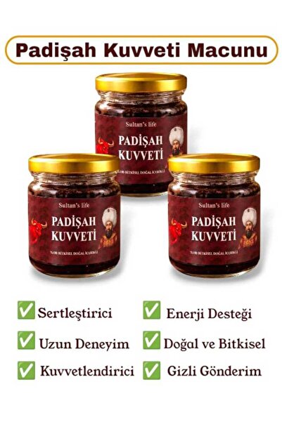 Zenvia Store Padişah Kuvveti Macunu Doğal Bitkisel Kuvvet, Sertlik, Enerji Ar...