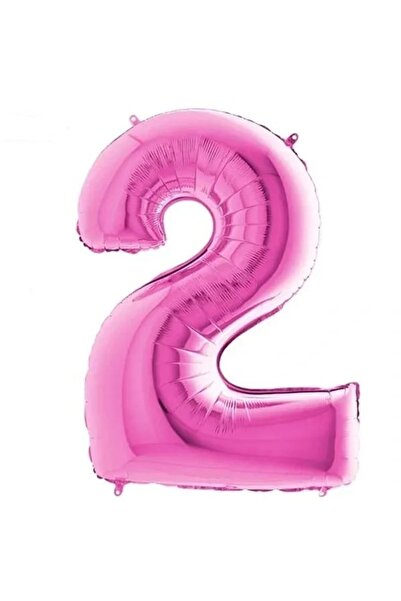 BenimMarifetlerim Number 2 Pink Foil Balloon 16 Inches 40 cm