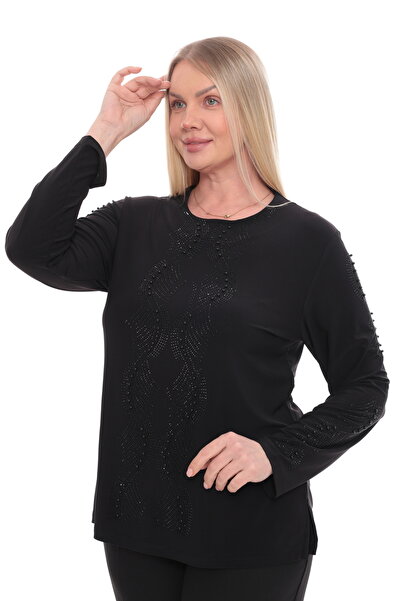AfifeCOLLECTİON Mother's Blouse for Weddings, Stylish, Sparkling with Stones ...