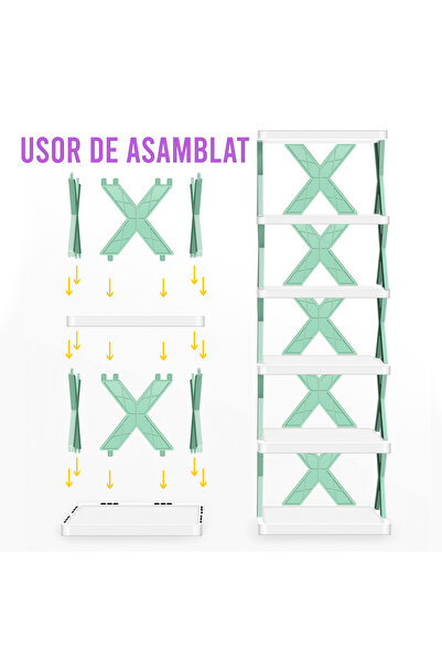 Naimeed Company Dulap de pantofi modular, Naimeed D5311, modern, ABS, verde