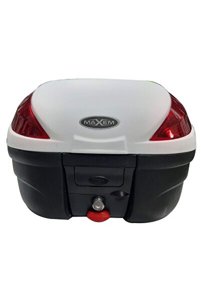 Maxem Motosiklet Arka Çantası Beyaz 35 Litre Full Motor Çanta SL-35