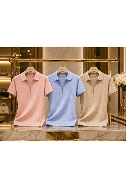 ONİPRETA Women's 3-Piece Premium Advantage Package Knitwear T-Shirt with Zipp...