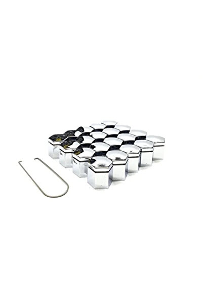 bys 17 mm Bijon Kapağı Krom Nikelaj Kaplama 20 Adet Premium Görünüm