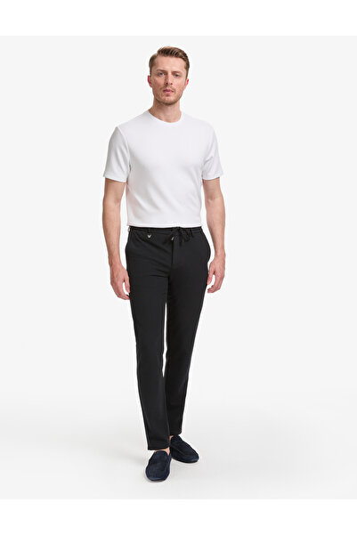 Pierre Cardin Navy Blue Ex. Slim Fit Waist Drawstring Classic Jogger Pants 50...