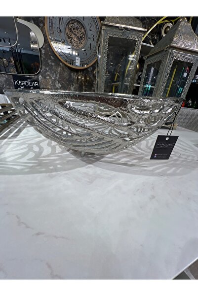 KARCILAR HOME STORE gümüş metal döküm büyük kase