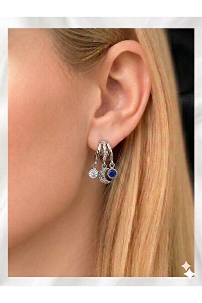 Liva Group Atelier Silver Colored Triple Look Earrings