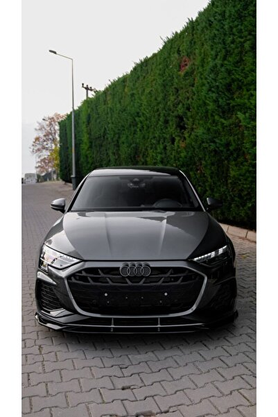 TMZ Garage 2025+ Audi A3 S Line Ön Lip Piano Black ABS | Ön Tampon Altı Lip Ö...