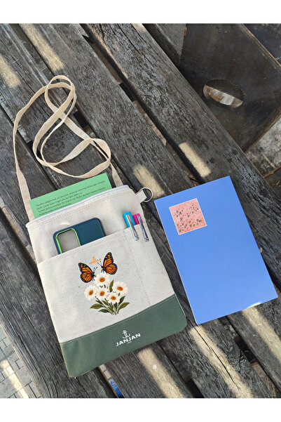 JANJAN Kitap Çantası,Kitap Kılıfı,Askılı Kitap Çantası,Tablet Çantası,Ebook Ç...