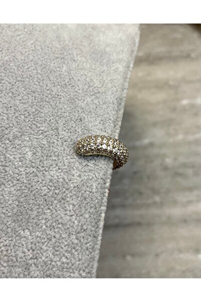 Vivante Zirkon Taşlı Bombeli Ear Cuff Kıkırdak Küpe Deldirme Gerektirmeyen Ka...