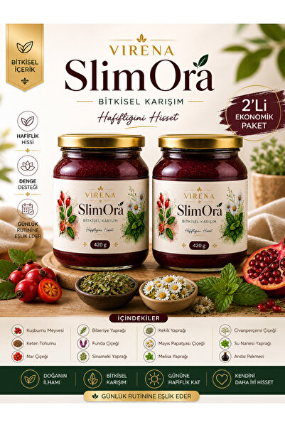 Virena SlimOra Bitkisel Destek Macunu 420 gr 2li Paket