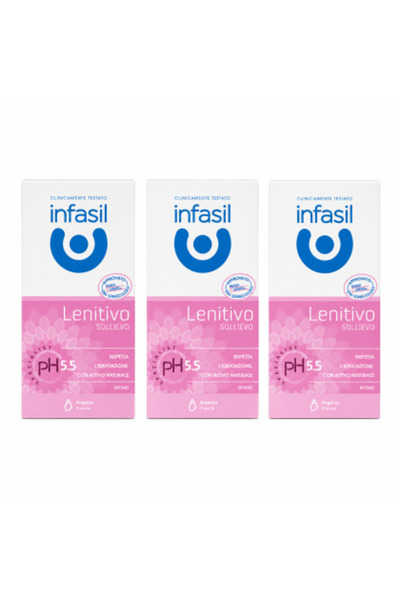 İnfasil Set 3 piese Lenitivo Sollievo, detergent intim, pH 5.5, 3 x 200 ml