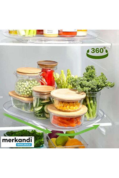 unbranded Organizator frigider rotativ SPINTRAY – tava 360°, acces rapid alim...