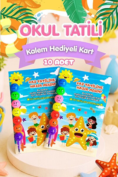 Sticker Ekspres Okul Yaz Tatili Hediyesi Kartlı Emoji Yumurtlayan Emojili Kal...