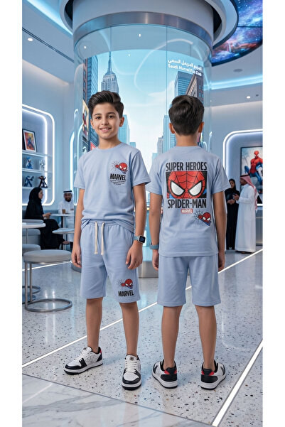 h.kids طقم صيفي كاجوال بتصميم الأبطال