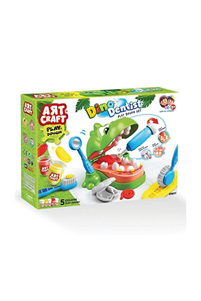 WOWMOMKIDS 03677 Dino Dentist Dough Set