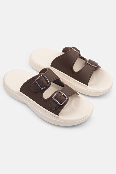 Beınsteps Ultra Rahat Taban Terlik Çift Tokalı Unisex Ortopedik Terlik Hac Umre ve Günlük