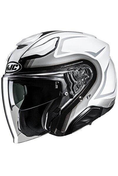 HJC F31 Bask MC10 Yarım Motosiklet Kaskı Beyaz Gri