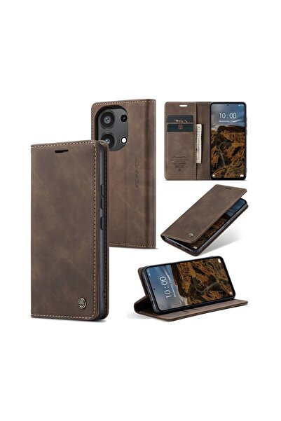 Caseme 013 Retro Θήκη Βιβλίο Coffee (Xiaomi Redmi Note 13 Pro 4G/Poco M6 Pro 4G)