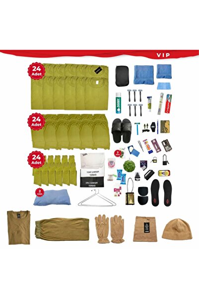 KORDAK 24'lü VIP Kışlık Asker Malzemeleri Seti - Askeri İçlik Takımı