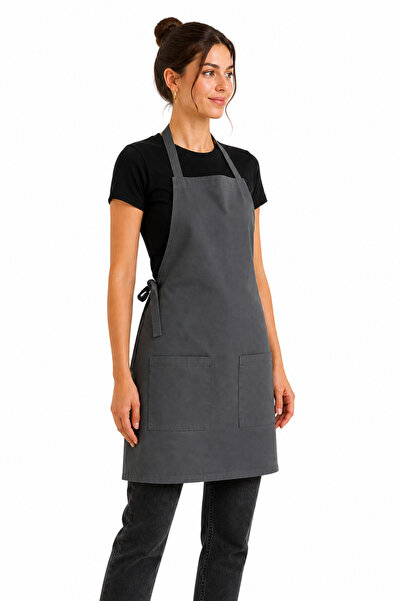 GTB BUTİK Kitchen Apron with Two Pockets Premium Quality Chef Apron