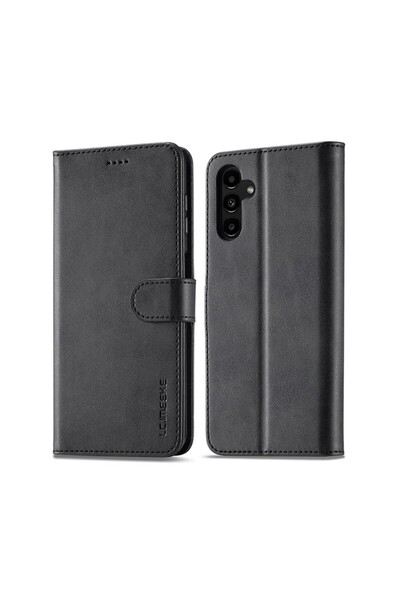 LC.IMEEKE Calf Texture Θήκη Πορτοφόλι Black (Samsung Galaxy A55 5G)