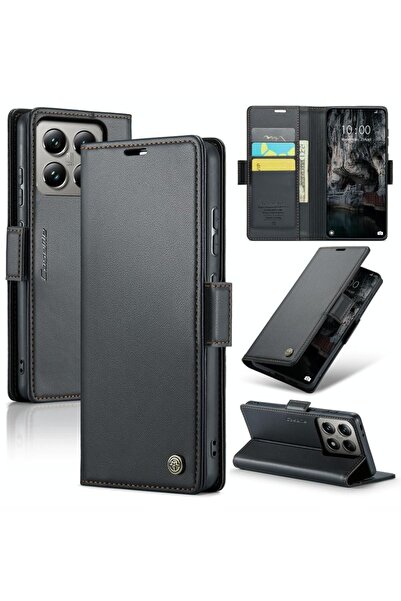 Caseme 023 Luminus Θήκη Πορτοφόλι Black (Xiaomi 14T 5G)