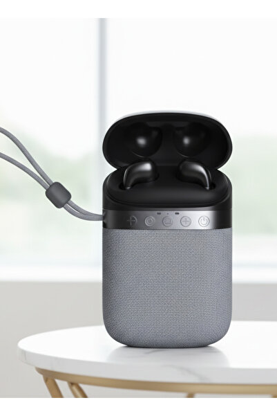 Generic 2-in-1 Bluetooth Speaker with Wireless Earbuds – Portable ABS + Fabri...