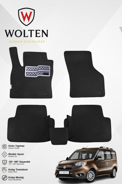 w wolten german engineered DOBLO-FİAT-(2010-2022) İÇİN EVA İÇ PASPAS TAKIMI (...