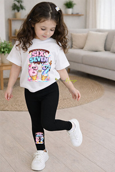 MiniHouse Six Seven 67 Printed Top and Bottom Set T-Shirt Leggings