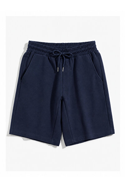 MONFİ Men's Shorts with Pockets Combed Cotton