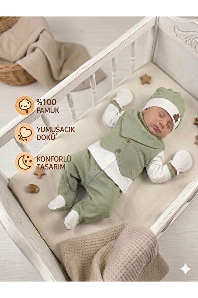 BYCONCON PAPYONLU DESENLİ PAMUKLU 5'Lİ HASTANE ÇIKIŞI
