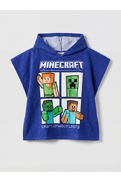 LC Waikiki NEVAVM Farkıyla Minecraft Baskılı Erkek Çocuk Panço Havlu